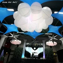 Индивидуальные Вокальный концерт Украшение Надувные облако модель, облако массы/люстра с бликами и подсвечивающие лампы со скидкой