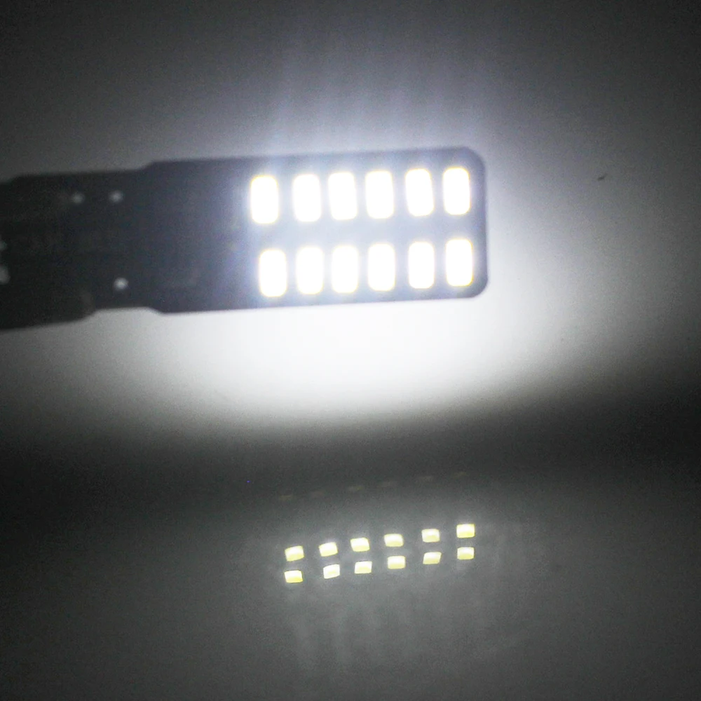 100pcs T10 Canbus Led light 3014 W5W 194 T10 24 SMDled Bulb No Obc Error Free Wedge Door Side Instrument Bulb Lamp (4)