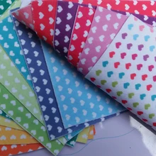 Красивый мягкий 16x16 см 16 конфетных цветов с принтом сердца качественный мягкий нетканый мат Fbric, творческий алфавит