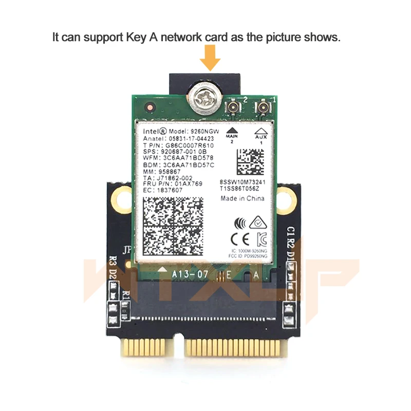 M.2 NGFF на мини-разъем pci-е(PCIe+ USB) ноутбук адаптер переменного тока для M.2 Wi-Fi Bluetooth плата Wireless WLAN Card для Intel AX200 9260 8265 8260