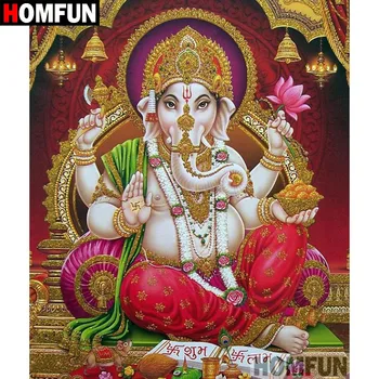 

HOMFUN Full Square/Round Drill 5D DIY Diamond Painting "Elephant buddha" Embroidery Cross Stitch 5D Home Decor Gift A08777