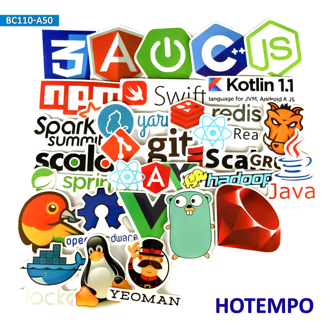 

50pcs Internet Java Programming Language Sticker for DIY PC Mobile Phone Laptop Luggage Guitar Case Bike Moto Car Decal Stickers