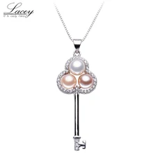 Натуральный пресноводный жемчуг кулон серебро 925 для женщин, настоящий жемчуг кулон ожерелье мать жемчуга ювелирные изделия подарки на день рождения для девочек