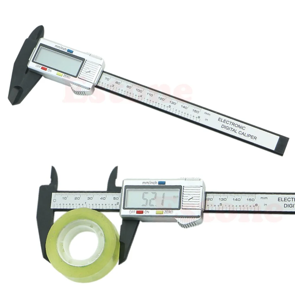 150 мм 6 "Электронная цифровая штангенциркуль ЖК-дисплей измерительным замер новый инструмент 2017