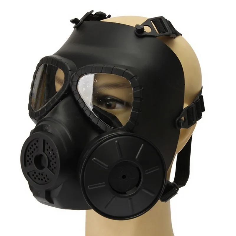 Пейнтбольная маска тактическая страйкбольная Игра Полная защита лица Защитная маска Защита череп Пейнтбольные очки Снаряжение черный