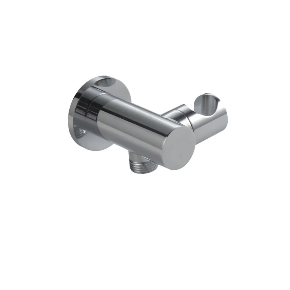 Chrome Finish Swivel Handheld Shower Holder with Hose Connector Wall