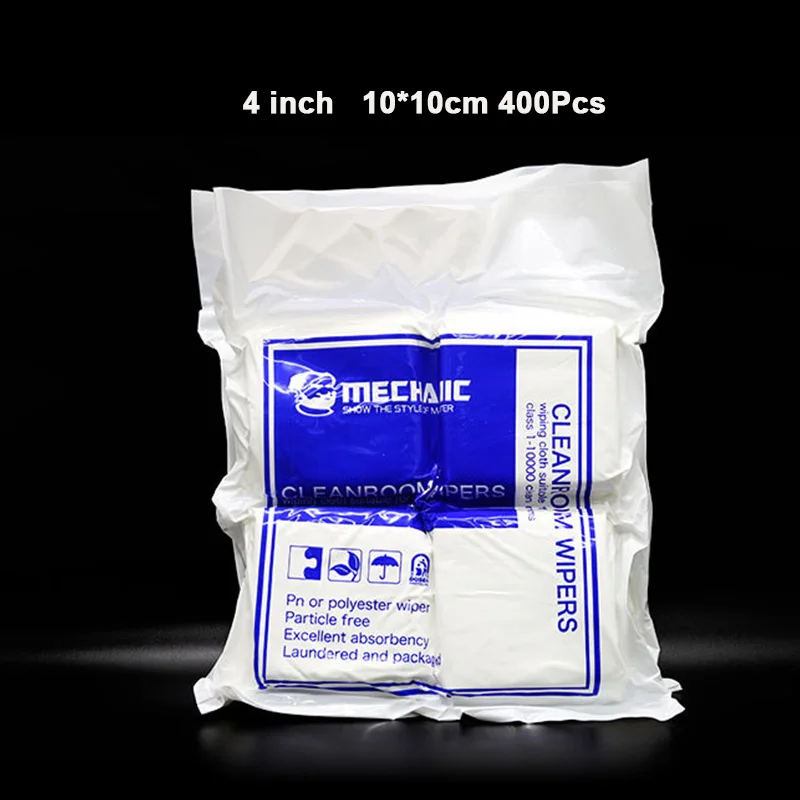 MECHANIC Soft Cleanroom Wiper Anti-Static Non Dust Cloth Fiber for Phone Pad Camera PC Screen Cleaning Class 1-10000 Clean Room