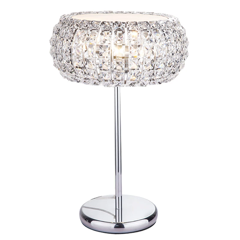 chrome and crystal table lamps