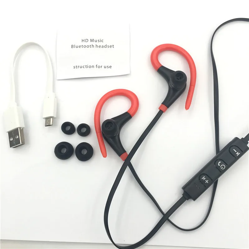 Беспроводные Bluetooth наушники Спортивная стерео гарнитура с басами V4.1 для Xiaomi Iphone