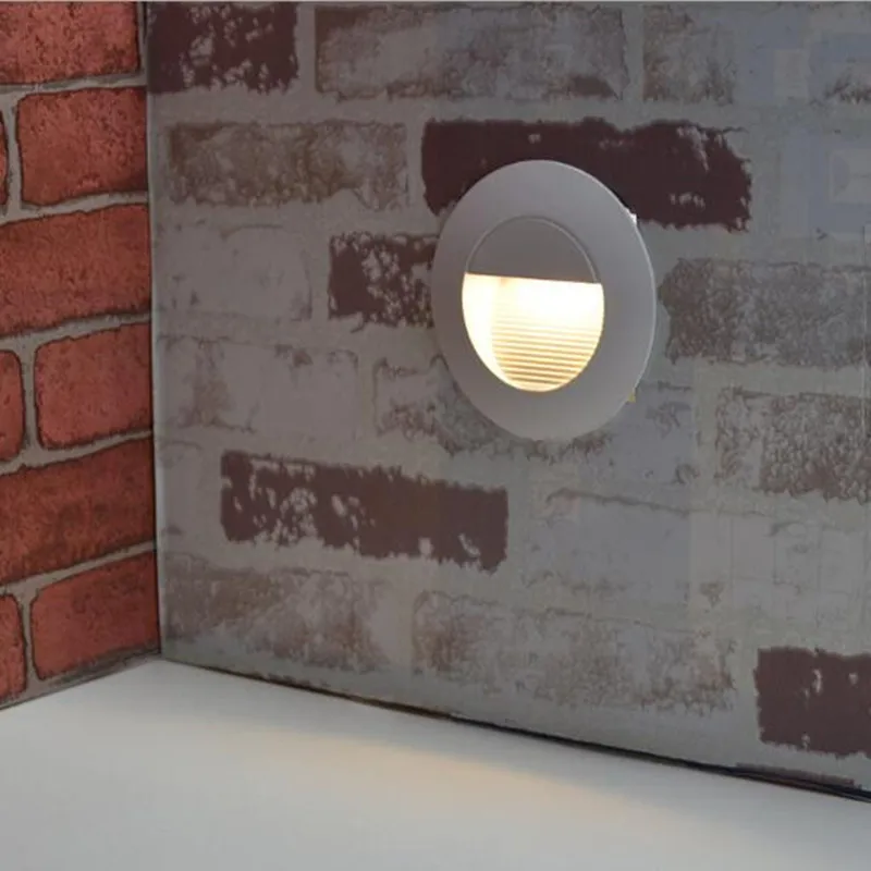 Kenlux Led stair light recessed step lights 3W&5W square & round AC85-265V outdoor & indoor waterproof fashion wall corner lamp