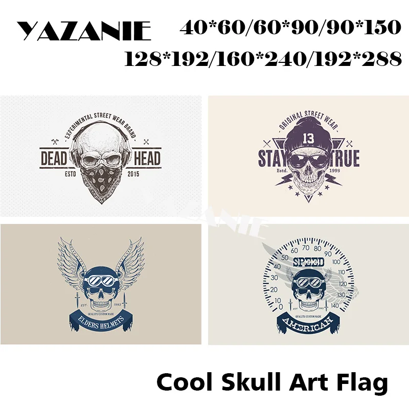 7-0 Cool Skull Art Flag 1