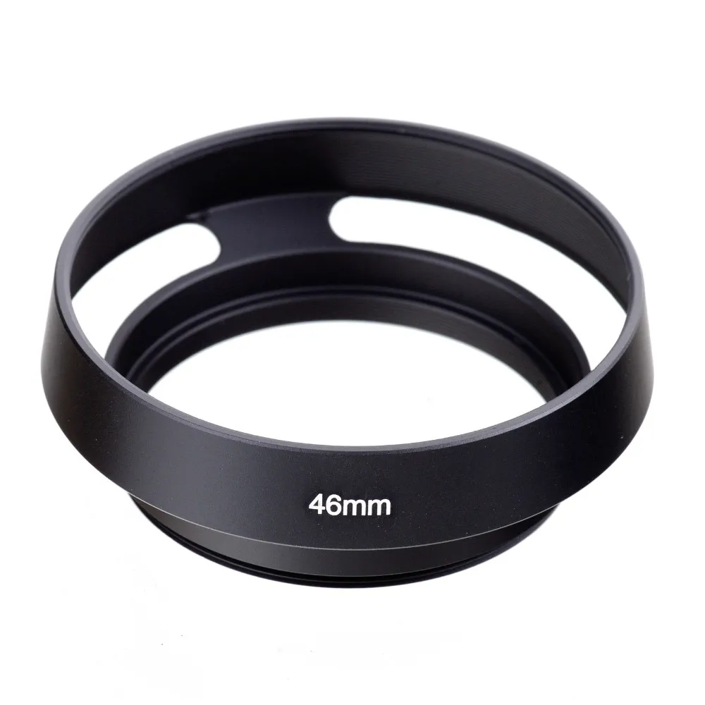 46mm Black Vented Curved Metal camera lens Hood for Leica M for Pentax