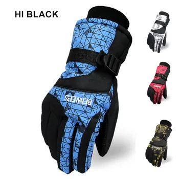 

HIBLACK Snowboard Ski Gloves Women Men Gloves Snowmobile Motorcycle Riding Winter Gloves Windproof Waterproof Unisex Snow Gloves