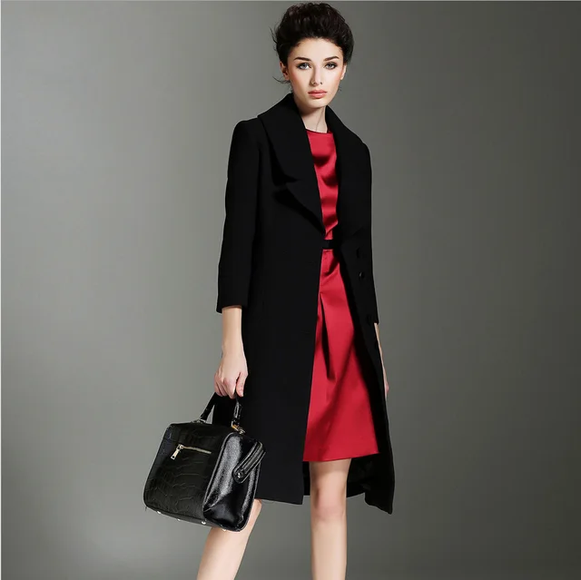 Best price at $121 Cheap Trench Coat For Women Winter Coats 2016 Fashion Woolen Overcoat Womens Winter Jackets And Coats Wool Female Overcoat