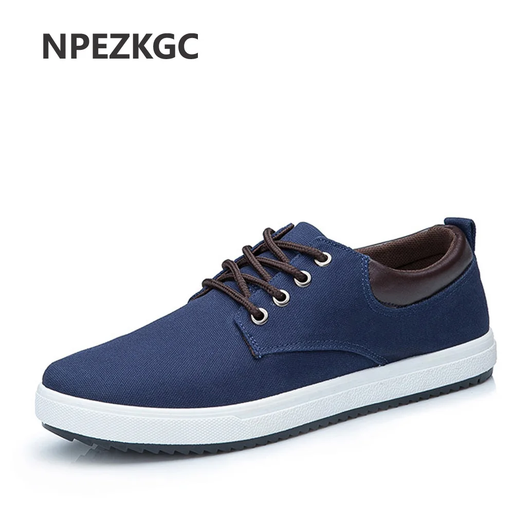 NPEZKGC Breathable Comfortable Men Shoes Canvas Men Walking Casual ...