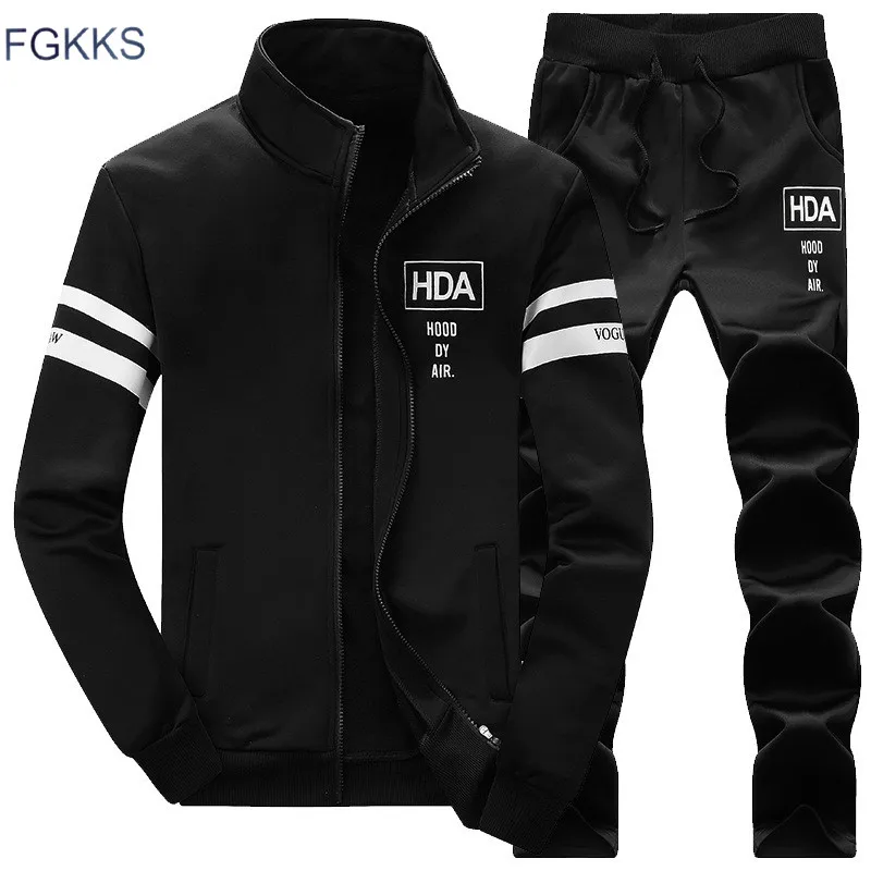 

FGKKS Men Set 2019 Spring Summer Fashion Sporting Suit Sweatshirt Men's Clothing Comfortable Male Tracksuit