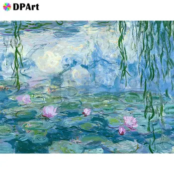 

Diamond Painting Full Square/Round Drill Green Lake Lotus Weeping Willow 5D Daimond Painting Embroidery Mosaic Rhinestone L106
