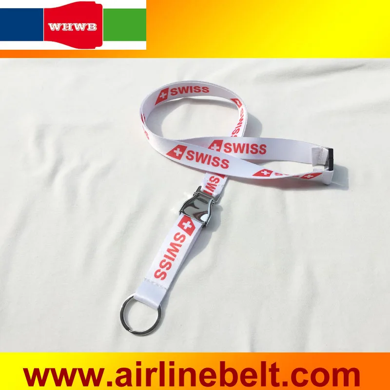 Швейцарская Международная Авиакомпания Самолет безопасности ремень пряжки шнурок для ключей брелок на цепочке ремень для авиатора Летающий летчик пилот