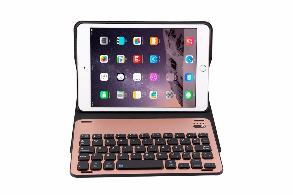 Pu кожаный отсоедините беспроводной Bluetooth чехол для клавиатуры Apple Ipad Mini 1 2 3 Mini2 Mini3