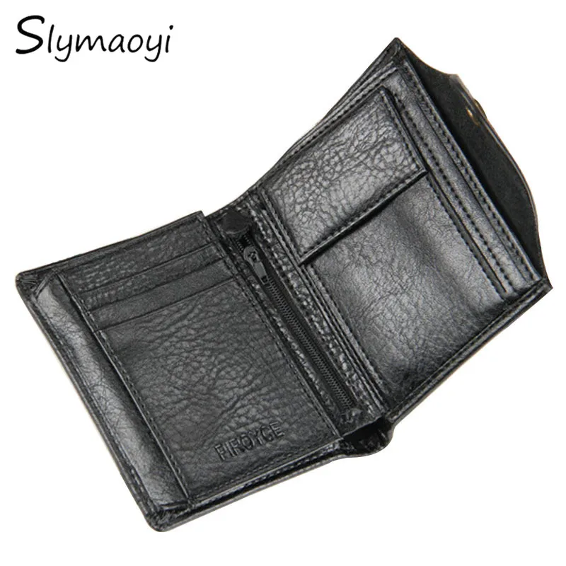 0 : Buy Slymaoyi Genuine Leather Men Wallets with Coin Bag Hasp Mens Wallet Male ...