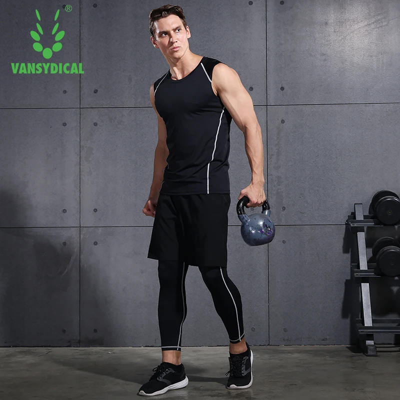 Vansydical мужские спортивные костюмы для бега быстросохнущие баскетбольные Джерси для тенниса футбольные тренировочные костюмы Джерси спортивные костюмы наборы одежды 6 шт 3