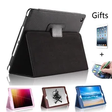 

for iPad 9.7 case Auto Sleep /Wake Up Flip Litchi PU Leather Cover For ipad 2017 case Smart Bracket for ipad 2018 case