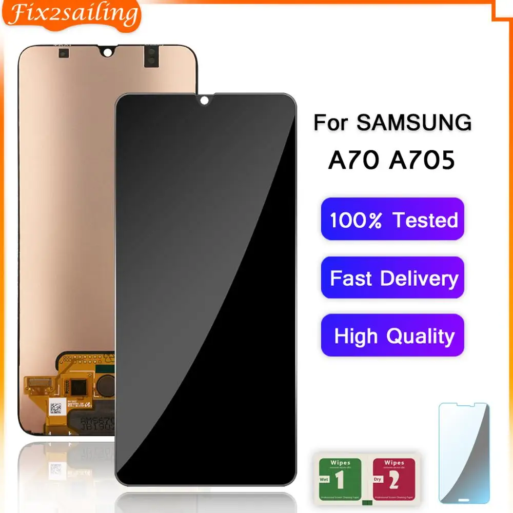 ЖК дисплей для Samsung Galaxy A70 A705 A705F SM сенсорный экран дигитайзер в сборе SAMSUNG 2019 A705DS