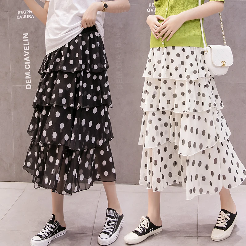 

New Spring Wave Point Maternity Skirts Fashion Casual Care Belly Long Skirt Korean Low Waist Comfortable Pregnancy Clothes