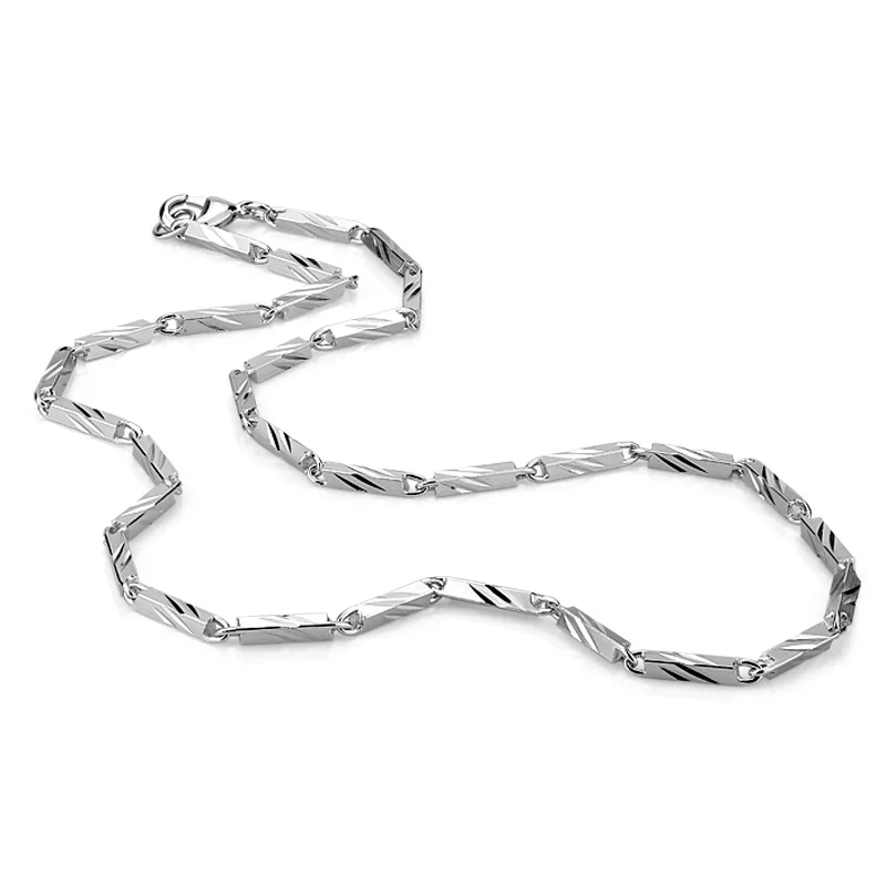 New design fashion pendant sterling silver necklace men.3 mm50cm solid