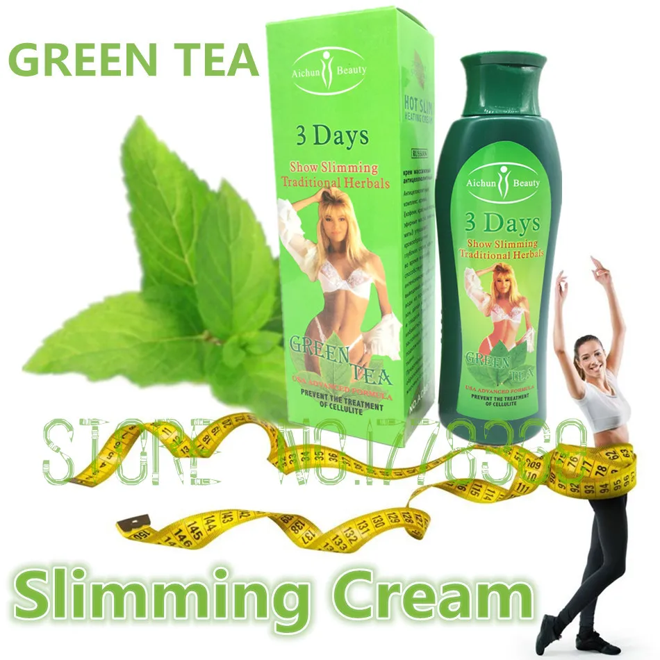 3 Days Herbal Green Tea stomach slimming cream 200ml fat burning cream