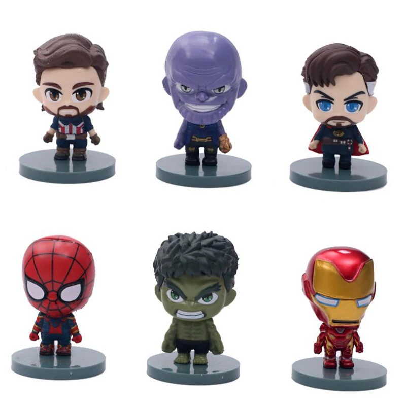 Captain America Iron Man The Avengers Super Hero action model figure 7cm Nendoroid toy figures gift