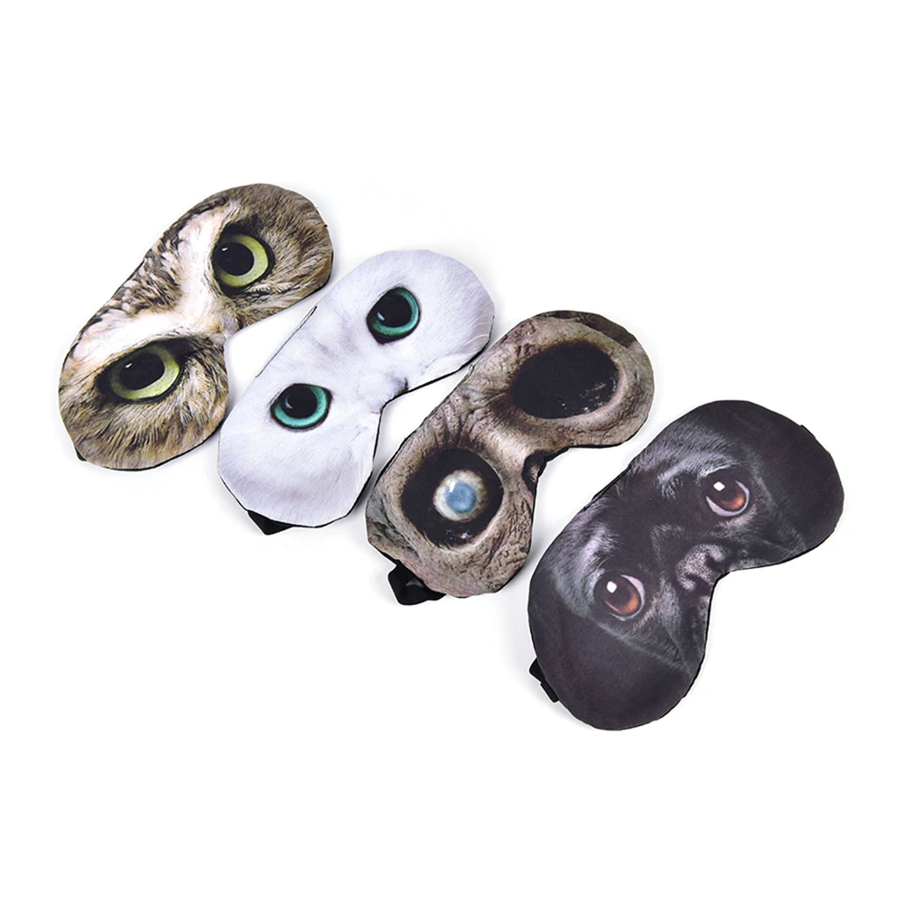 Милая дорожная 3D тени для век маска для сна с кошкой отдых Расслабляющая Спящая помощь вслепую ледяное покрытие повязка для глаз маска для сна чехол Косплей повязка для глаз