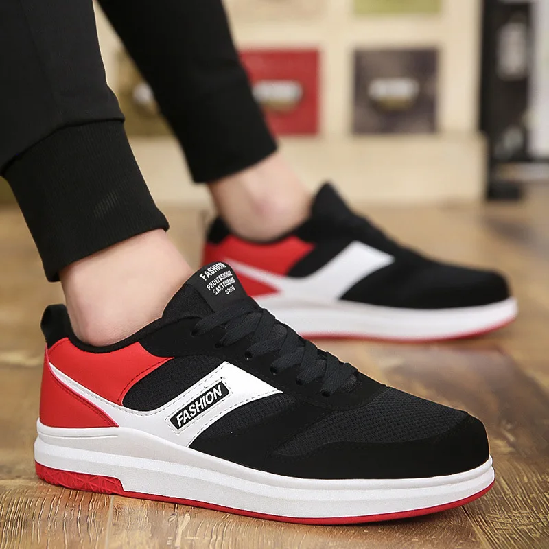 Лидер продаж Для мужчин 2018 красный кроссовки дышащие Спортивная обувь Фитнес