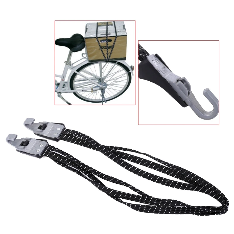 Bicycle 3in1 Fixed Rope Elastic Luggage Rubber Band Strap Hook Cycling Stacking