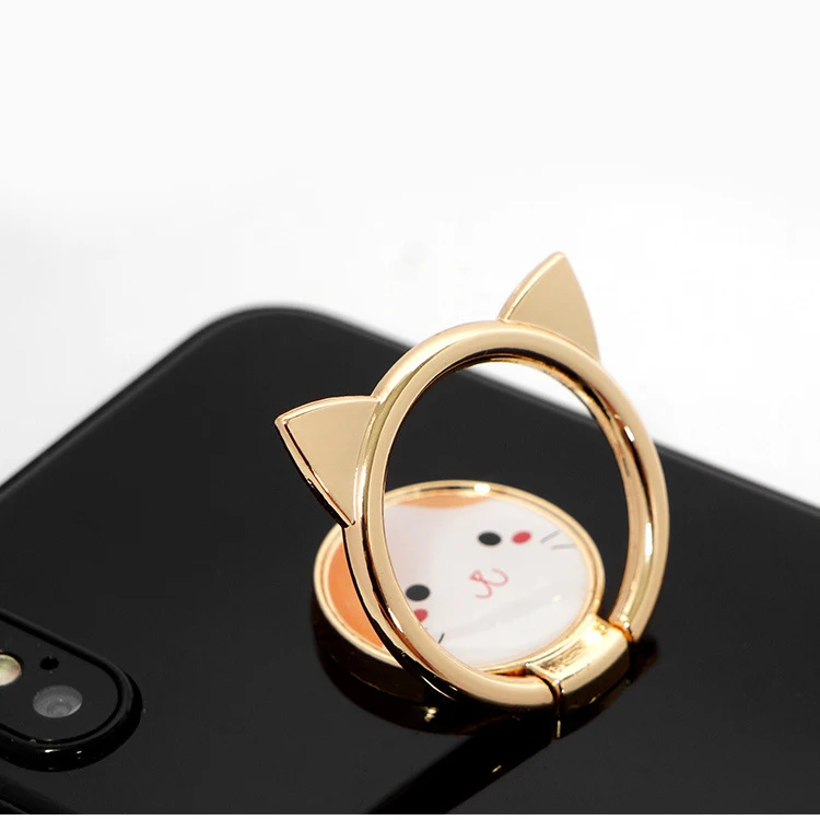 Car phone holder Stand For Samsung S8 Xiaomi Mi 8 Cartoon Cat Finger Ring Mobile Phone Holder For iPhone XS Max X SE 8 7 Plus