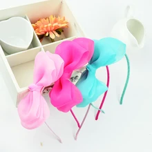 Детские Ленты Для Волос Оголовье Девушки Hairbow Большой Бантом Дети Аксессуары Для Волос Женщины Леди Hairband