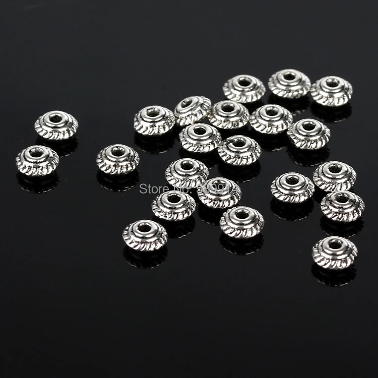 

Wholesale 5MM Antique Tibetan Silver Spacer Beads DIY Beads Jewelry Making Chunky European Beads 500Pcs/lot