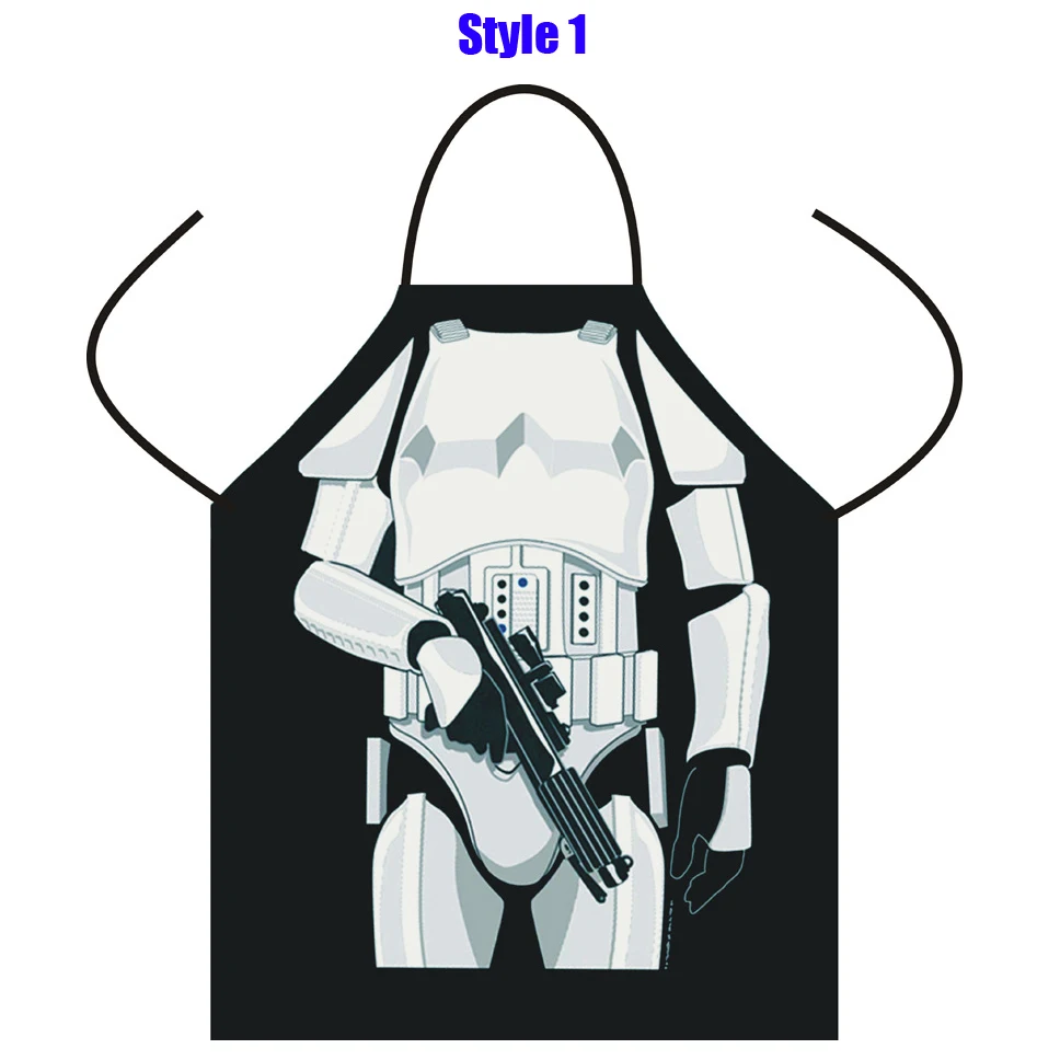 Lucu STAR WARS Celemek Hitam Putih Prajurit Darth Vader Apron