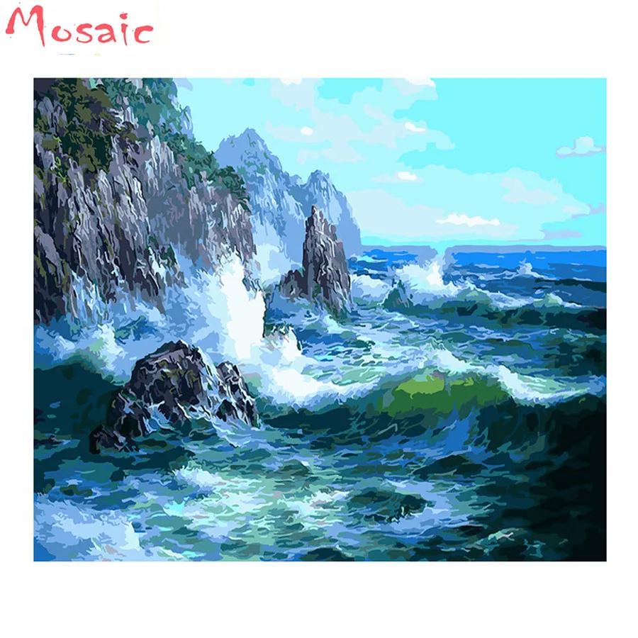 

diamond embroidery Chinese style landscape mosaic cross-stitch sea of 5d diy diamond paintings home decoration,modern painting