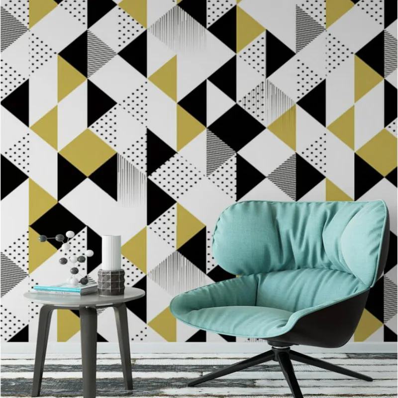 3D stereoscopic mural wallpaper TV backdrop painting living room bedroom Modern simple geometric