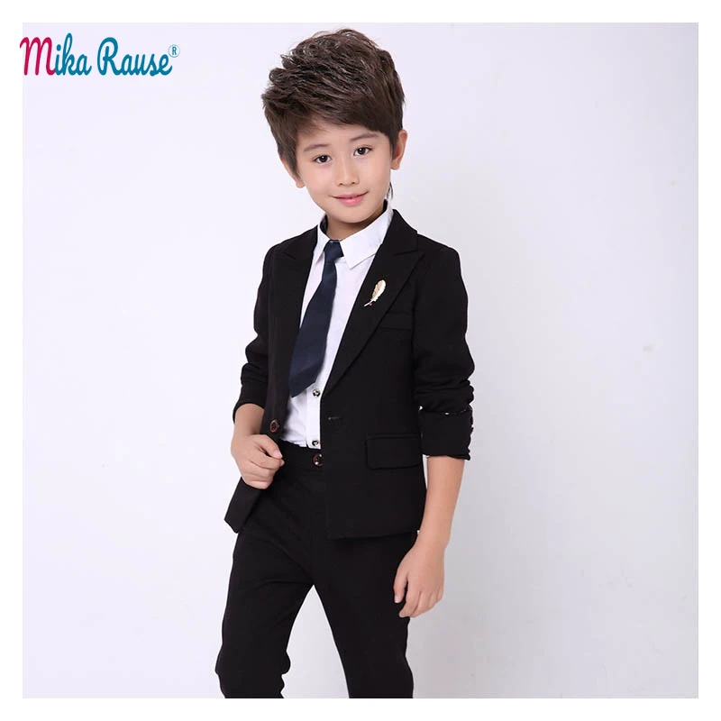 New kids Slim body blazer for boys suits baby boy 2PCS Black casual