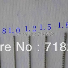 100 м в партии из нержавеющей стали 316 ТРОС 7*7 1,5 мм Диаметр(без нейлона/ПВХ покрытием)- бельевая линия/подъемная/Тяговая