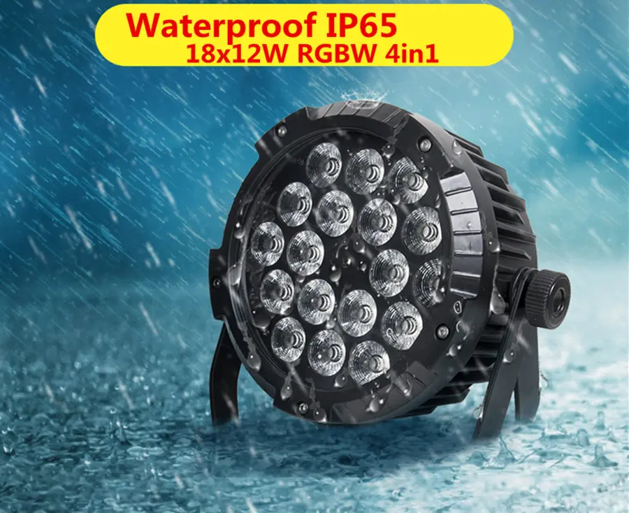 

18X12W IP65 waterproof led Par Lights, RGBW 4in1 LED PAR DMX512 control professional stage DJ equipment disco lights