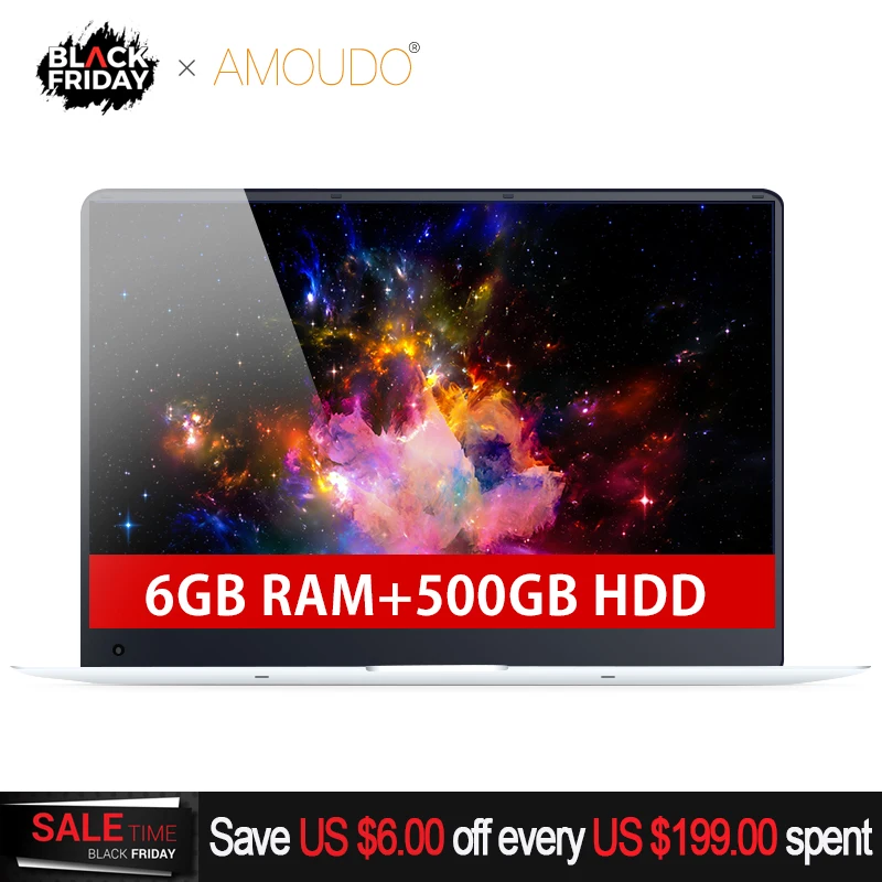 

15.6inch 6GB RAM+500GB HDD Intel Quad Core Fast Run CPU Windows 10 System 1920*1080P Full HD Wifi Bluetooth Laptop Notebook