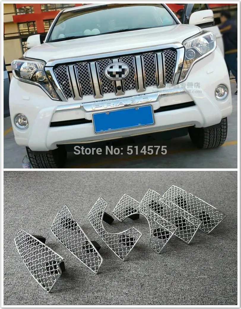

Front Grille Grill Bezel Honeycomb Mesh Cover For Toyota Prado FJ150 2014 2015