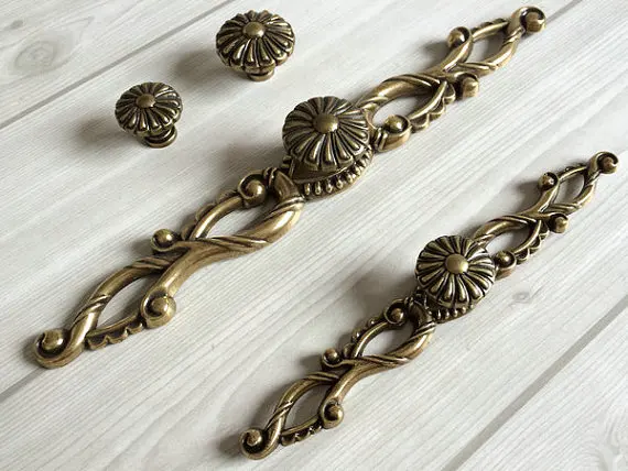 Vintage Style Dresser Knobs Drawer Pull Handles Kitchen ...