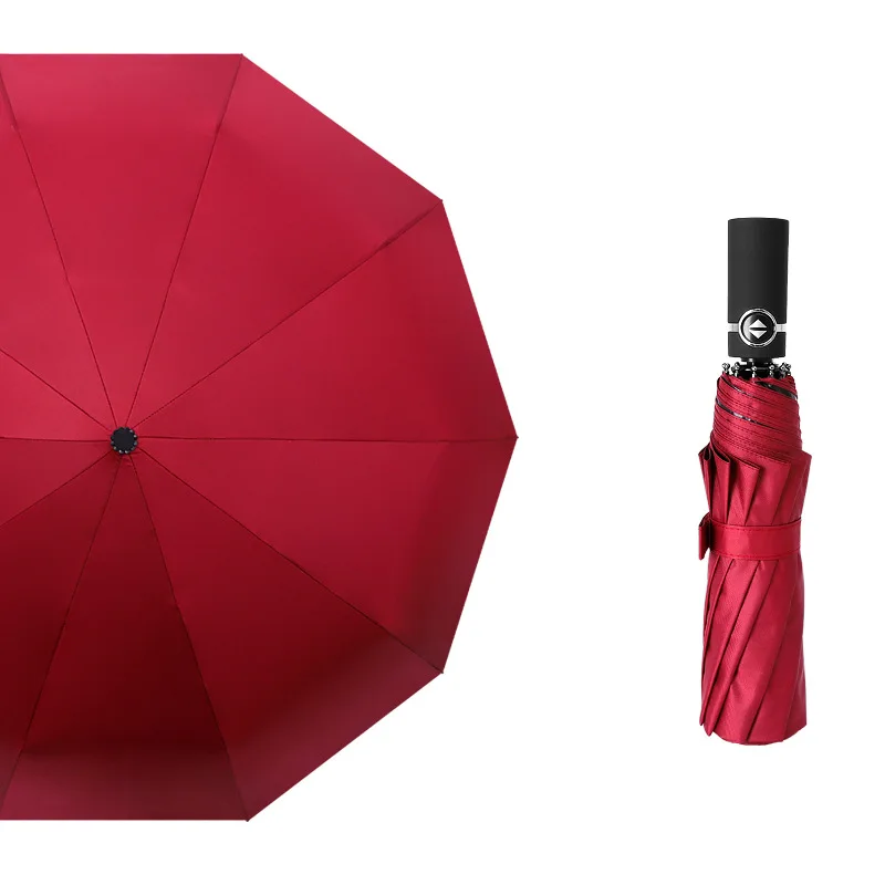 YADA 10K Solid Color Umbrella Luxury Windproof Automatic Umbrellas For Women Men UV Auto Folding Sun Rainy Umbrella Female YD111