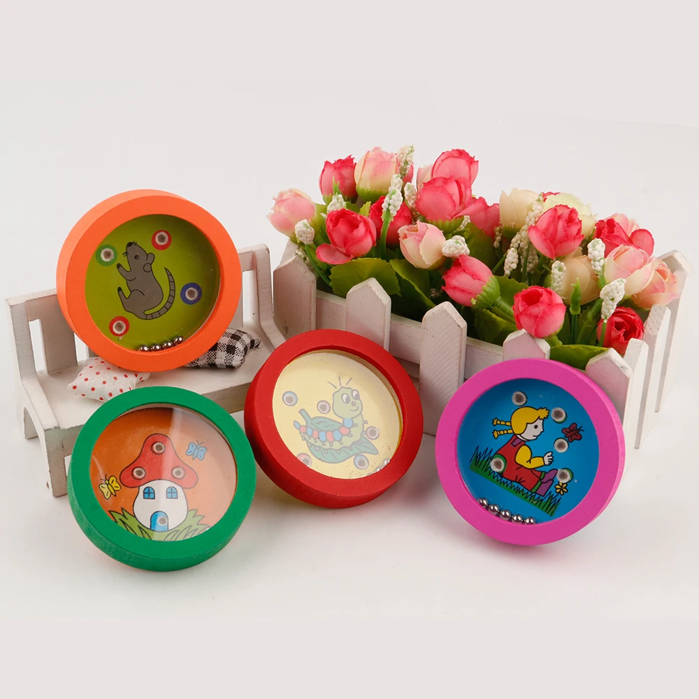 Цвет и форма деревянный круглый лабиринт игрушки лучшие подарки для детей развивающие шары баланс Смешные открытый семья детей день рождения девочек