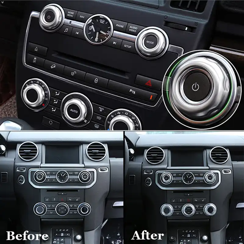 For Land Rover Discovery 4 Decal Replacement Air Condition Button Trim Parts Interior 5pcs Dashboard Practical