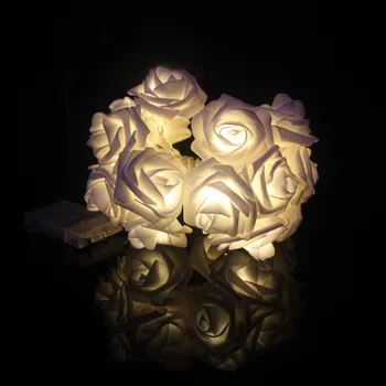 

Novelty Fashion Lighting 7.5M 50LEDs Rose Flower String Lights Fairy Romantic Valentine's Day Gift Xmas Lights For Home Bedroom